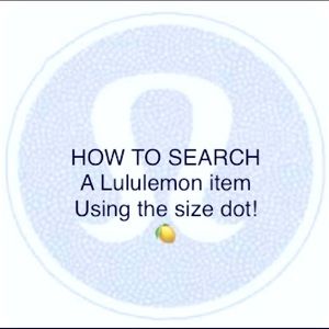 How to find your lululemon online using size dot!